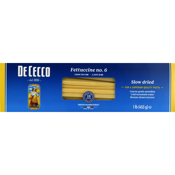 De Cecco Pasta, Fettuccine No.6, Slow Dried (16 oz) Instacart