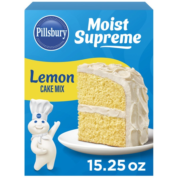 Pillsbury Moist Supreme Lemon Cake Mix, 15.25 Oz Box Same-Day