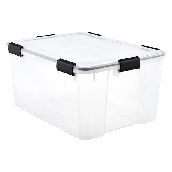 Iris 62-Quart Weathertight Tote - Clear - 23-1/2" x 17-3/4" x 11-3/4"