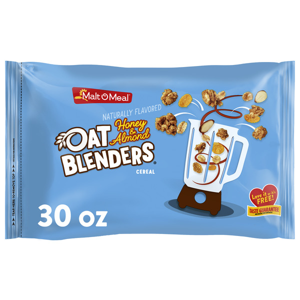 Malt-O-Meal Oat Blenders Honey Almond Breakfast Cereal, Small Size Bulk Bagged Cereal