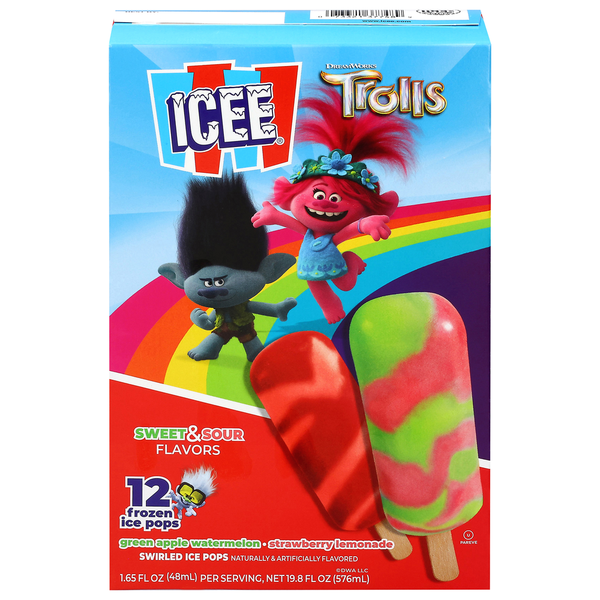 Kellogg's Dreamworks Trolls Swirled Green Apple Watermelon