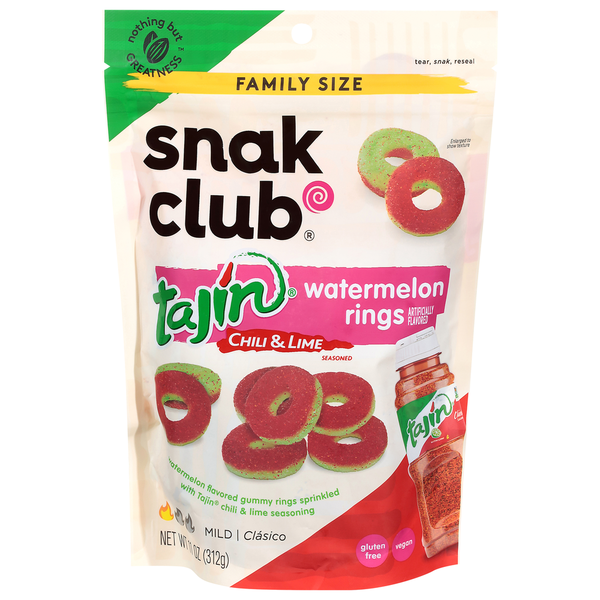 Snak Club Mild Tajin Chili & Lime Seasoned Watermelon Rings Family Size