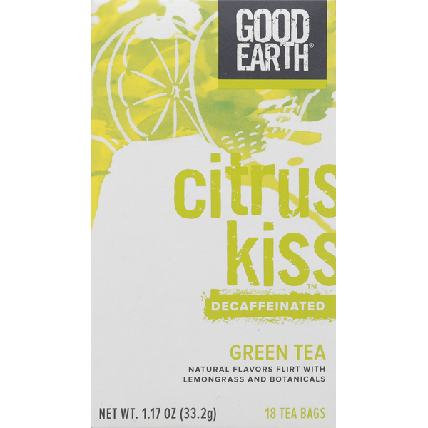 Good Earth Citrus Kiss Decaffeinated Green Tea Same-Day Delivery