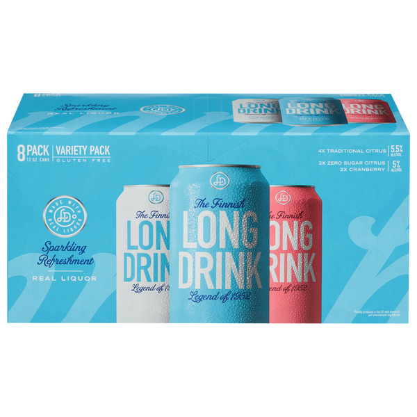 The Finnish Long Drink Traditional Citrus/Zero Sugar Citrus/Cranberry Gin Variety Pack Same-Day Delivery or Pickup