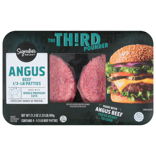 Signature SELECT Beef Patties, The Third Pounder, Angus