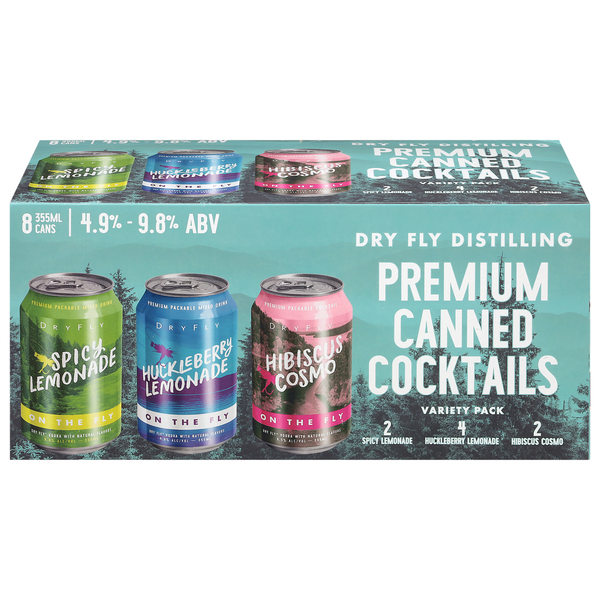 Dry Fly Premium Spicy Lemonade/Huckleberry/Hibiscus Cosmo