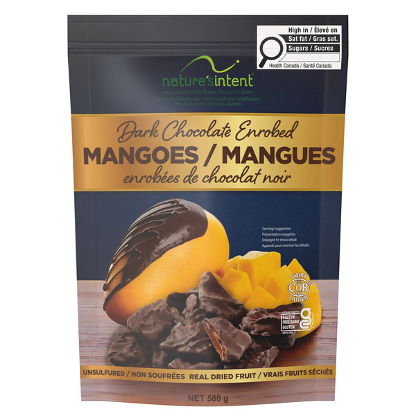 Nature’s Intent Dark Chocolate Enrobed Mangoes