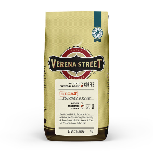 Verena Street Coffee Sunday Drive Swiss Water Process Decaf Whole