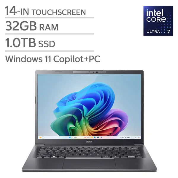 Acer Aspire 32GB RAM 1TB 14 AI Copilot+ PC 14-in Touchscreen Laptop