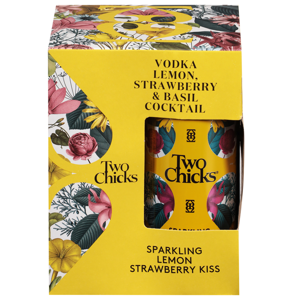 Two Chicks Sparkling Lemon Strawberry Kiss Cocktail Same-Day