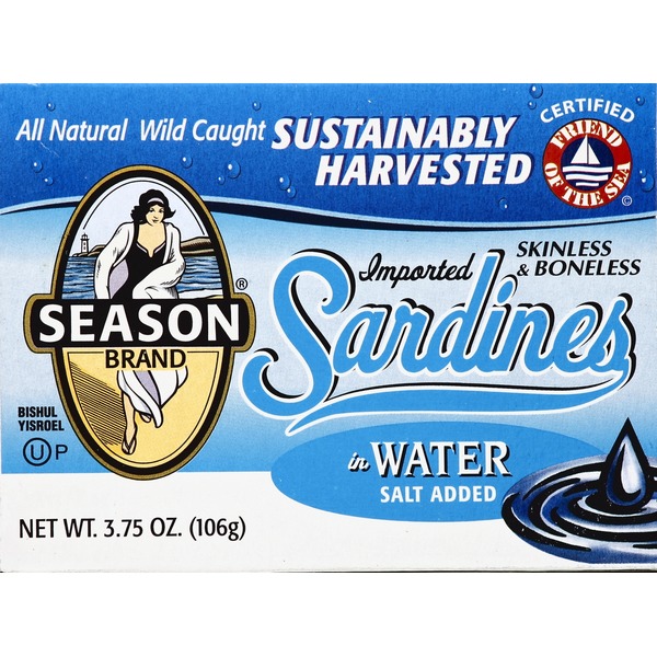Season Sardines, in Water, Salt Added (3.75 oz) Instacart