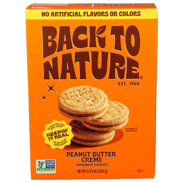 Back To Nature Peanut Butter Creme Sandwich Cookies