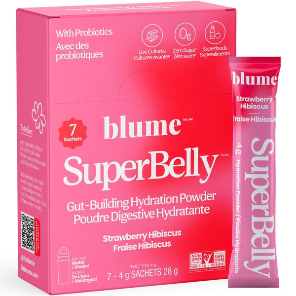 blume Strawberry Hibiscus, SuperBelly Gut Support + Hydration Same