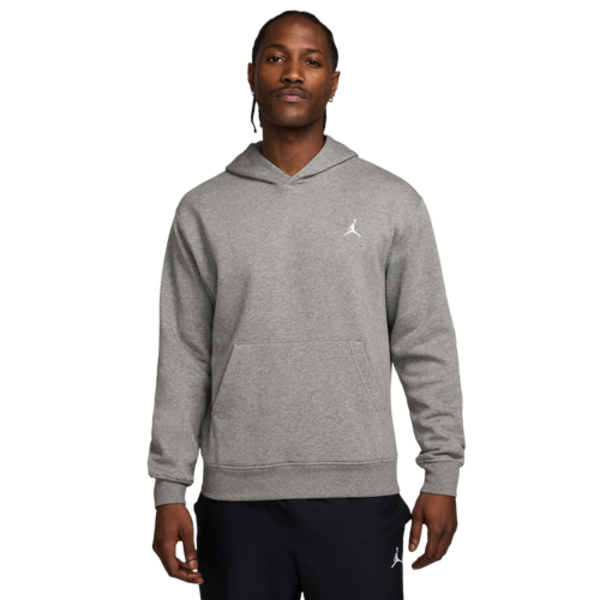 Jordan Men's Brooklyn Fleece Pullover, S - Grey Heather/White