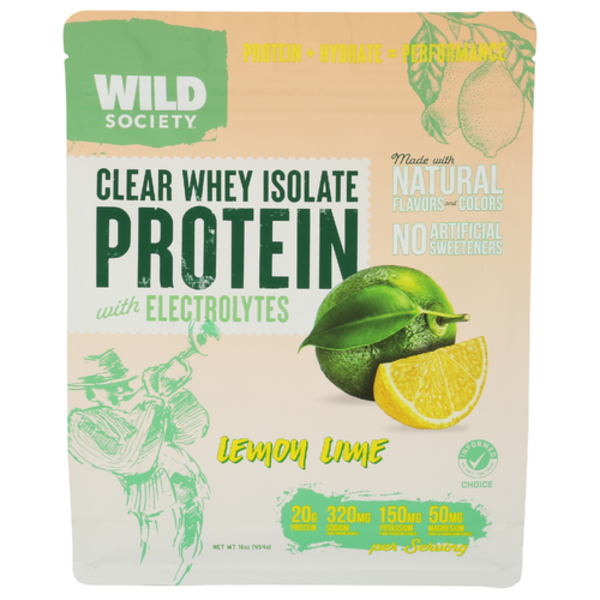 Wild Society Nutrition Lemon Lime Clear Whey Isolate Protein