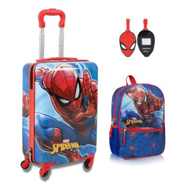 【希少】MARVEL Spider-Man キャリーバッグ　スパイダーマン Marvel Spiderman 3-Piece Luggage & Backpack Set with Luggage Tag