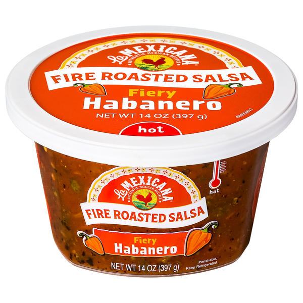 La Mexicana Fire Roasted Salsa, Hot, Fiery Habanero