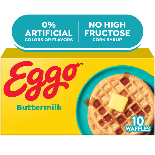 Eggo Buttermilk Waffles, Frozen Breakfast, 10 Count