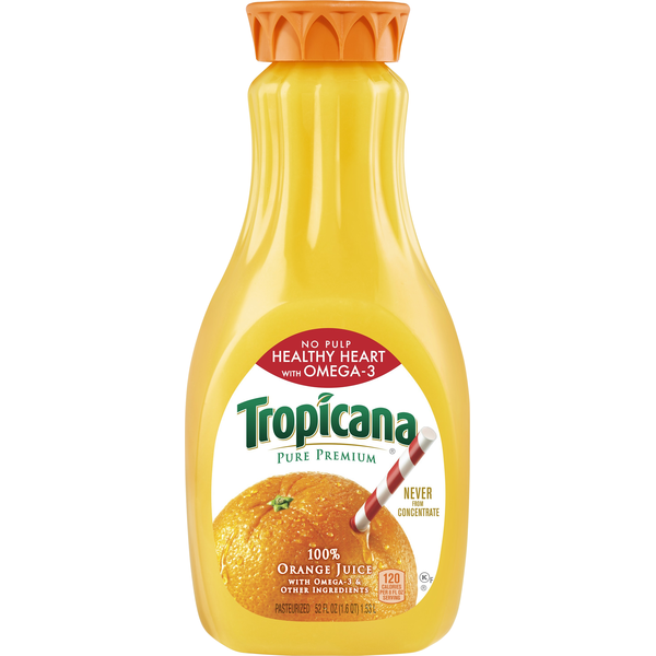 Tropicana Healthy Heart Orange Juice with Omega3 100% Juice (52 fl oz