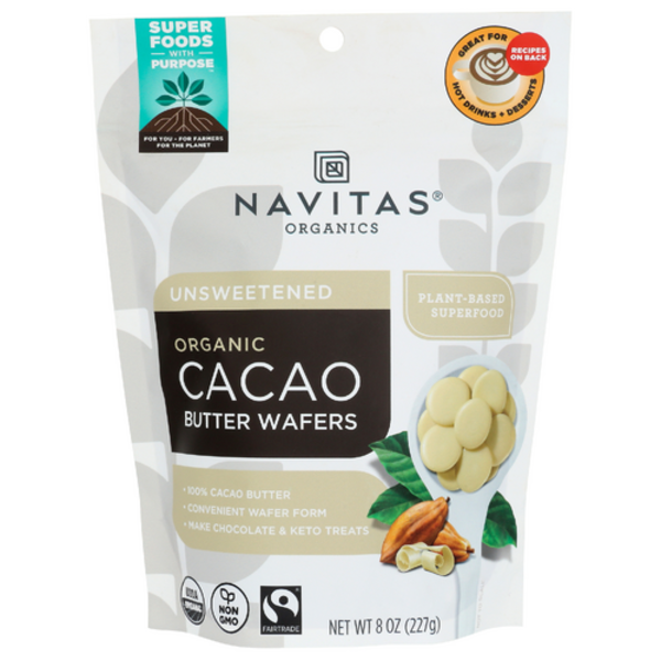 Navitas Organics Organic Unsweetened Cacao Butter Wafers