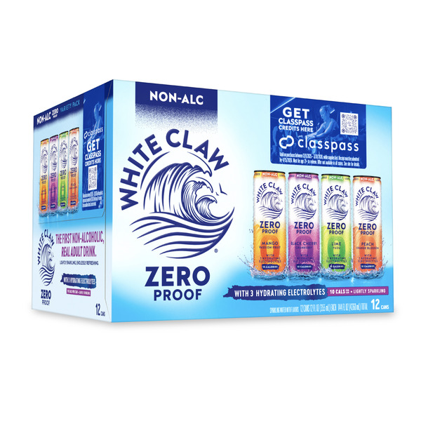 White Claw Zero Proof Variety Pack, 12 Pack, 12 fl oz Cans Same
