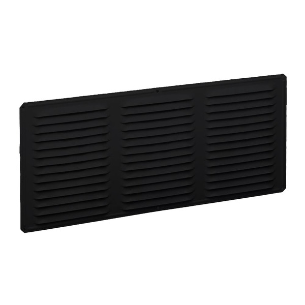 Air Vent 8-in x 16-in Black Aluminum Soffit Vent