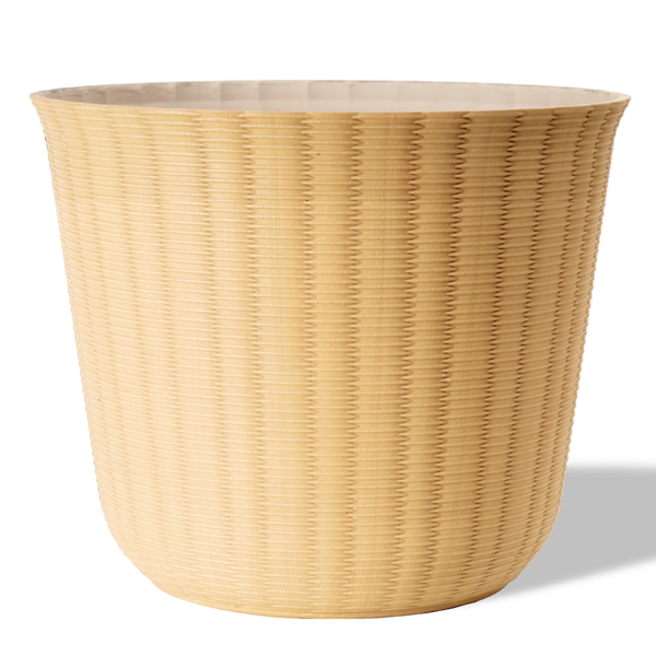 Style Selections 11.0-in W x 11.0-in L x 9.49-in H Clay Wash Recycled plastic Round Indoor Planter