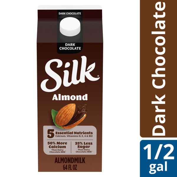 Silk Dairy Free Dark Chocolate Almond Milk, Gluten Free, 64 FL OZ