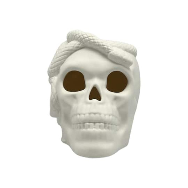 Make Market Skull With Snake DIY Ceramic LED Décor
