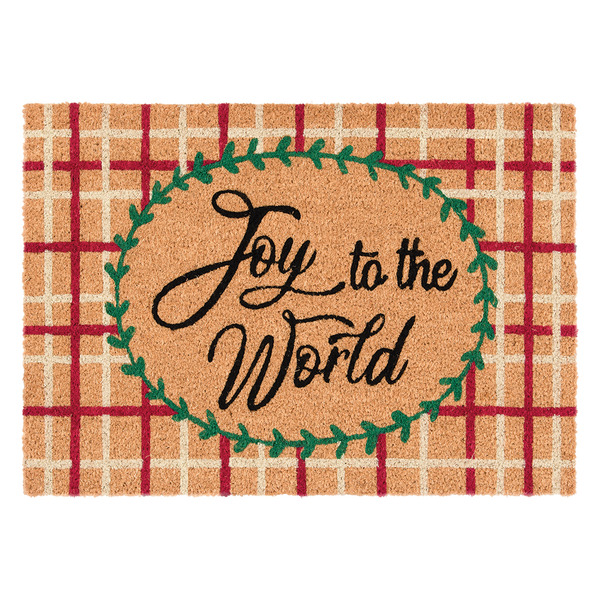 ALDI Merry Moments Joy to the World Holiday Coir Mat 18" x 30" Same