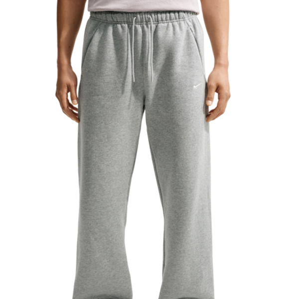 Nike Men's Solo Swoosh Fleece Bungee Pants, S - Dark Grey Heather