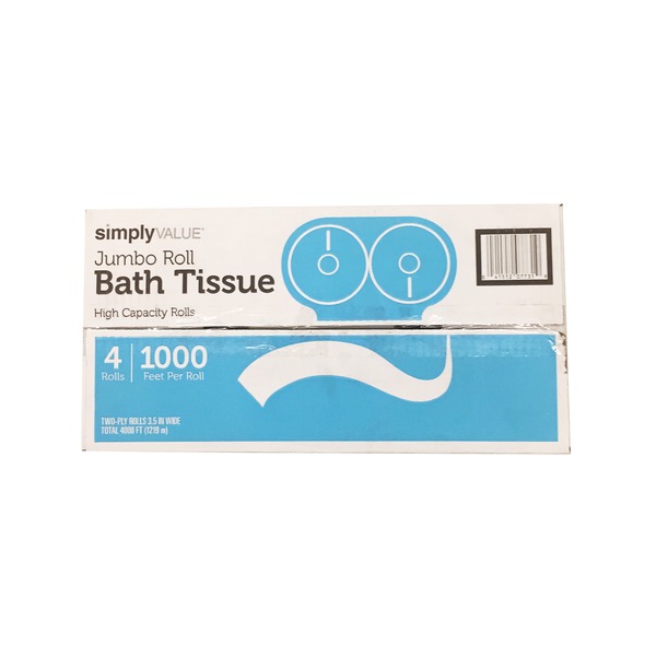 Simply Value Jumbo Roll Bath Tissue (4 ct) Instacart