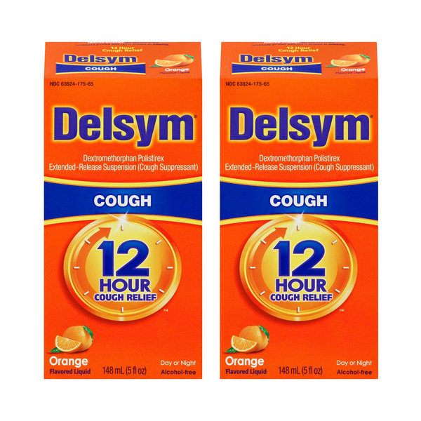 DELSYM Adult Cough Suppressant Liquid, Orange Flavor, 10 Ounces (2x5) Same-Day  Delivery | Sam's Club