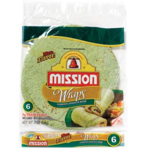 Mission - 10" Spinach Wrap - 6 ct