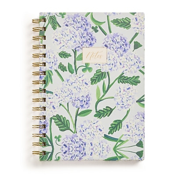 Eccolo Hydrangea Spiral Notebook, 6 x 8 in