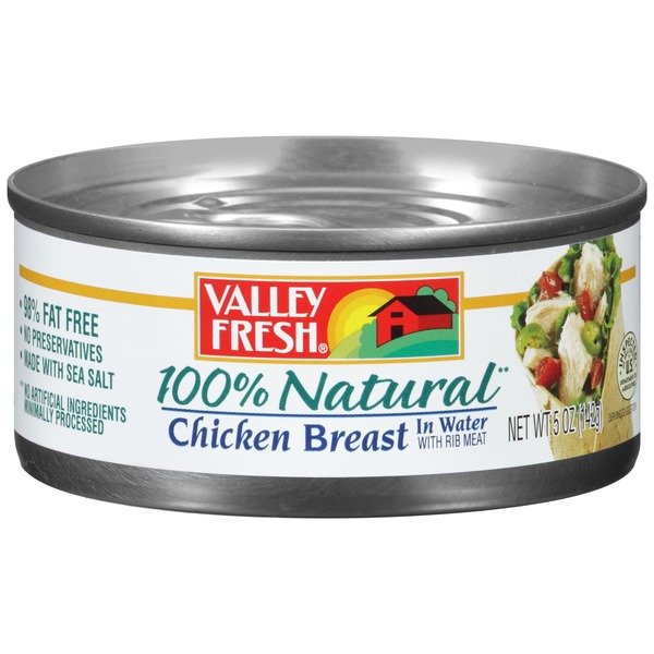 Valley Fresh 100% Natural in Water Chicken Breast with Rib Meat