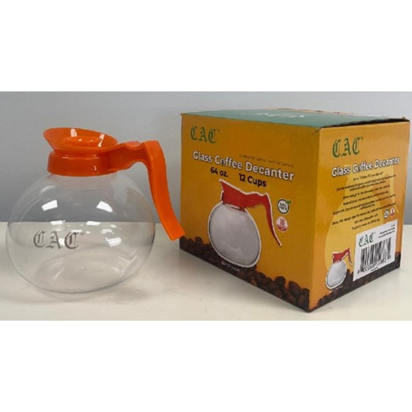 Coffee Decanter Orange Glass 64oz