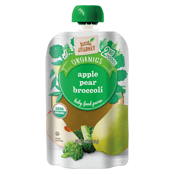 Little Journey Apple Broccoli Pear Baby Food Puree