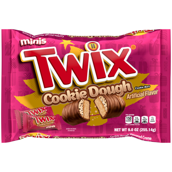 TWIX Mini Cookie Dough Chocolate Christmas Candy Bars Same-Day