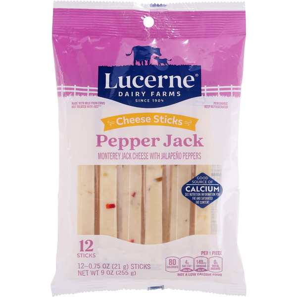 Lucerne Cheese Sticks, Pepper Jack