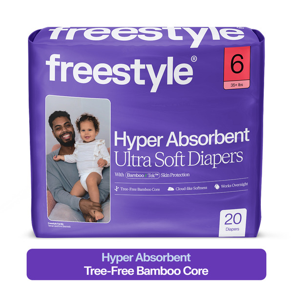 Freestyle BambooTek Size 6 Baby Diapers Same-Day Delivery or