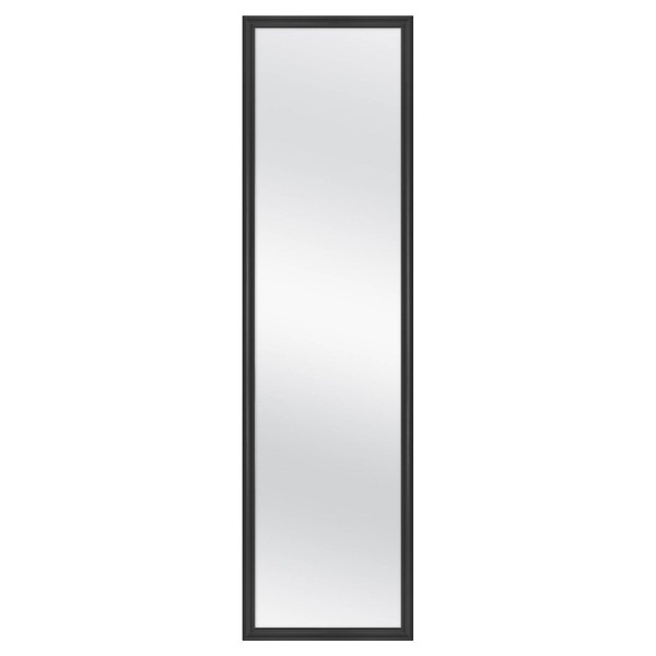 Room Essentials Framed Door Mirror With Modern Style, Polystyrene Frame & No Assembly Required, 13.5 x 49.5 in - Black