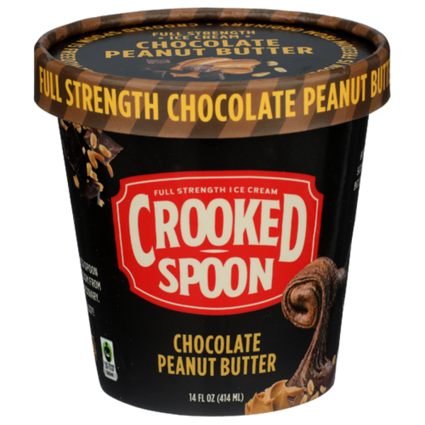 Crooked Spoon Ice Cream Chocolate Peanut Butter Full Strength Ice Cream