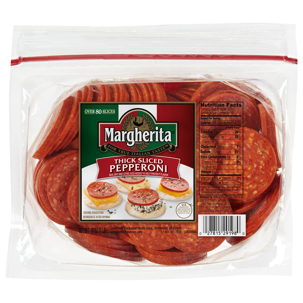 Margherita Thick Slices Pepperoni Same-Day Delivery or Pickup