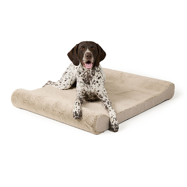 Top Paw Orthopedic Lounger Dog Bed, 38 x 30 x 5 in - Brown