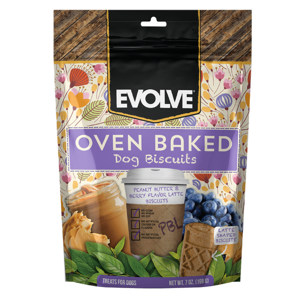 EVOLVE Peanut Butter & Berry Oven Baked Latte Dog Biscuits
