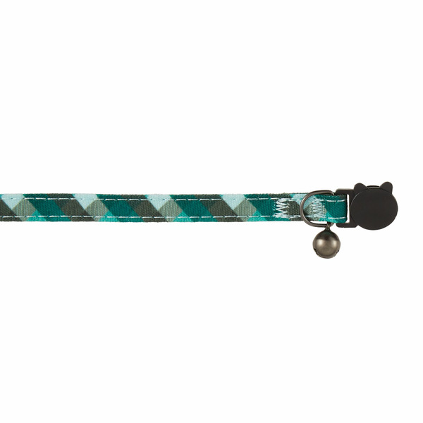 Whisker City Plaid Easy Release Kitten & Cat Collar - Green