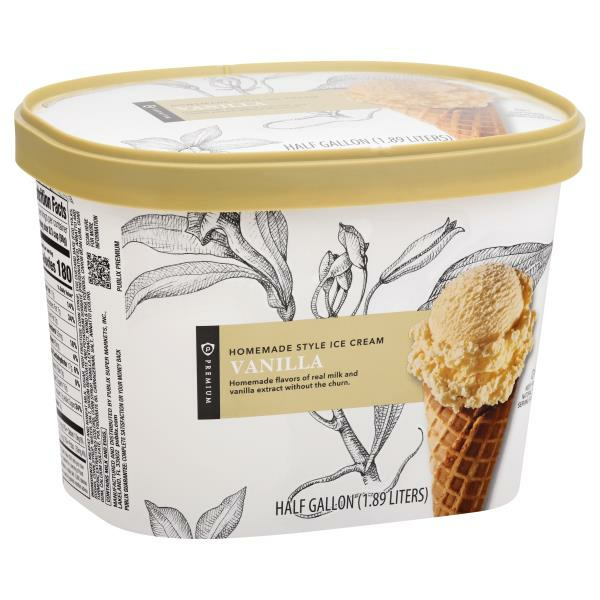 Publix Publix Ice Cream, Homemade Style, Vanilla SameDay Delivery or