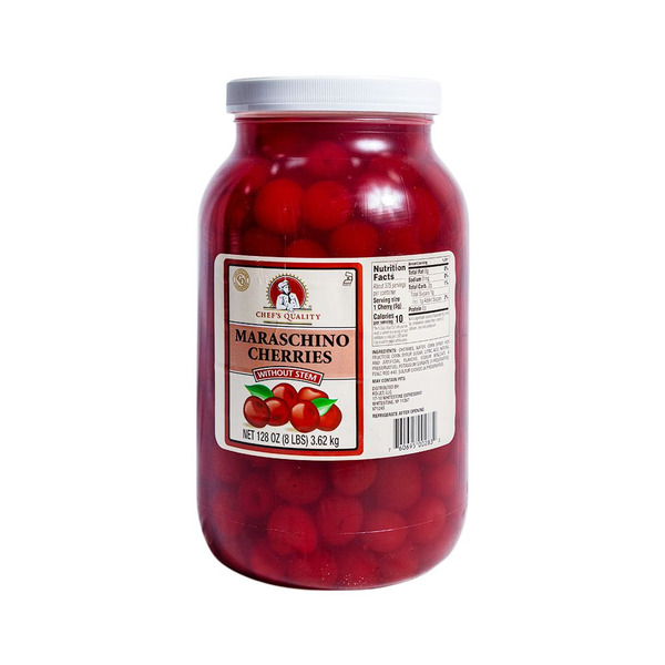 Chef's Quality - Maraschino Cherries, No Stems - gallon