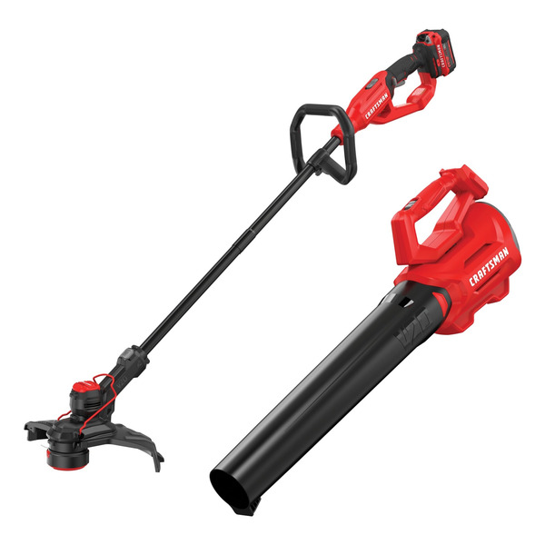 CRAFTSMAN V20 20-volt max Cordless Battery String Trimmer and Leaf Blower and Combo Kit 5 Ah (Battery Included) (Charger Included)